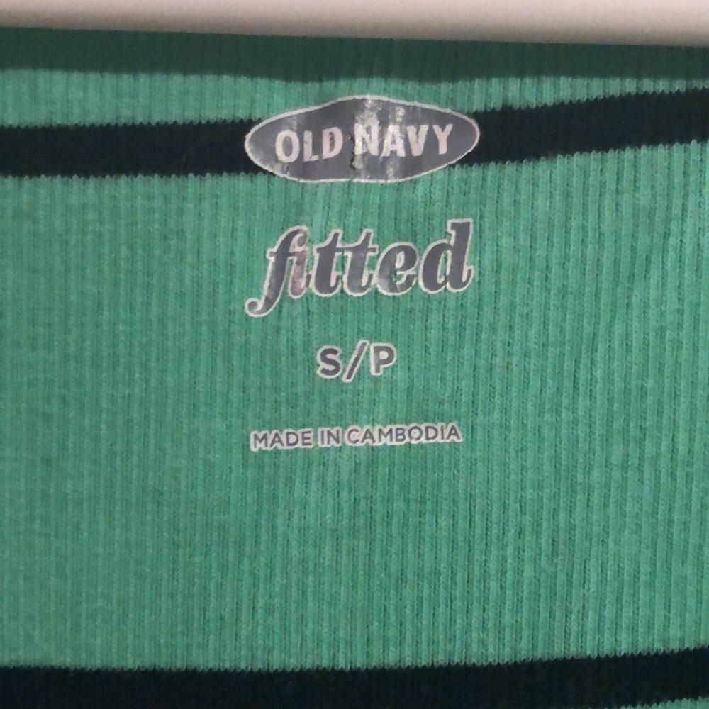 Old navy HOST PICK ⭐️ green stripes tank - Picture 4 of 5